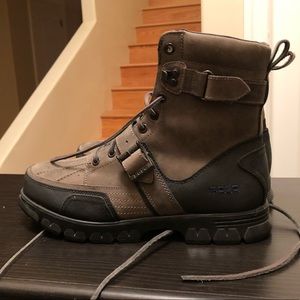 🚫Sold🚫 Gray Ralph Lauren Polo Boots Sz 10.5